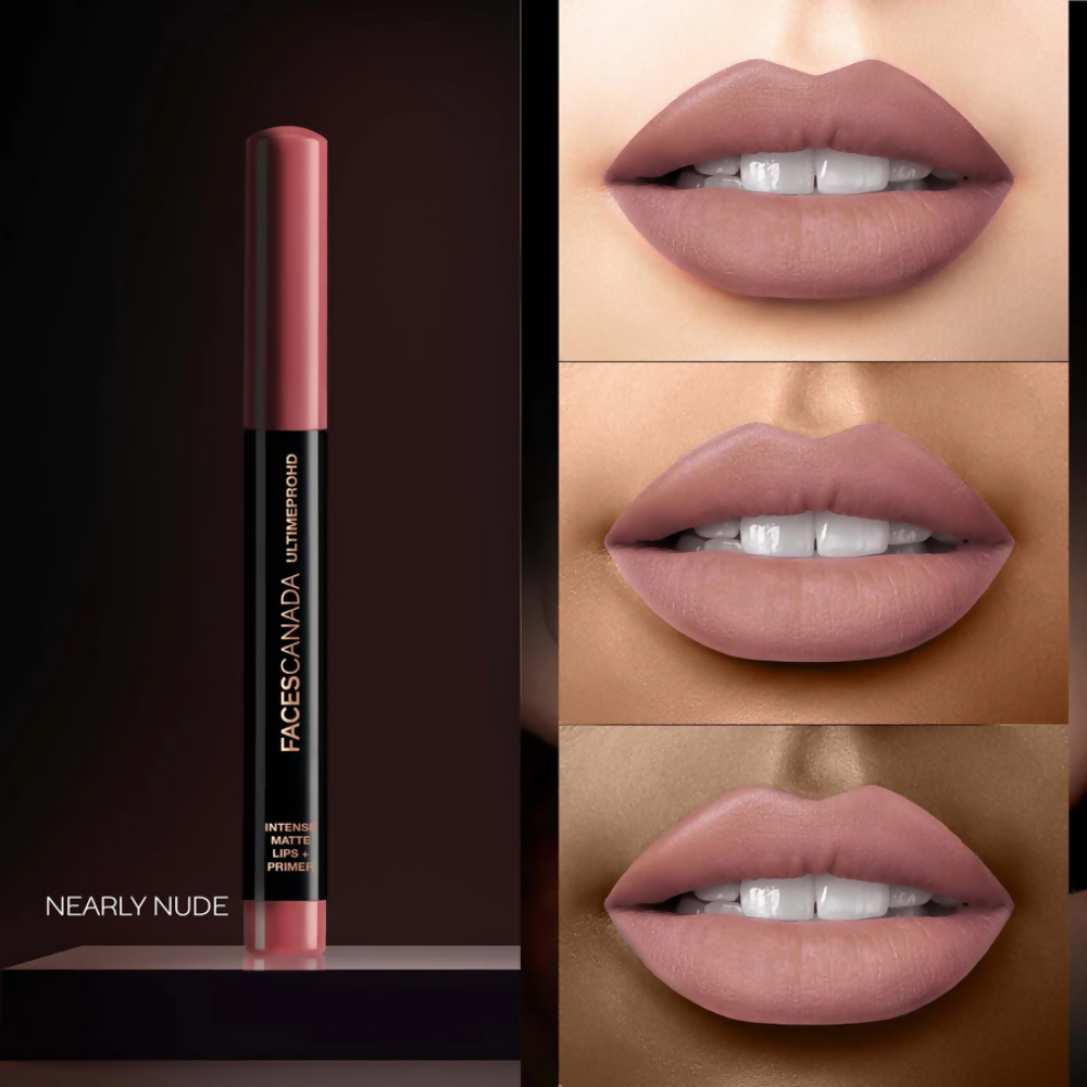 Faces Canada Ultime Pro HD Intense Matte Lips + Primer - Nearly Nude 08