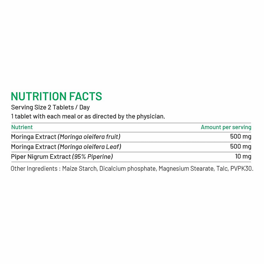 Bliss Welness Moringa Biopiperine Tablets