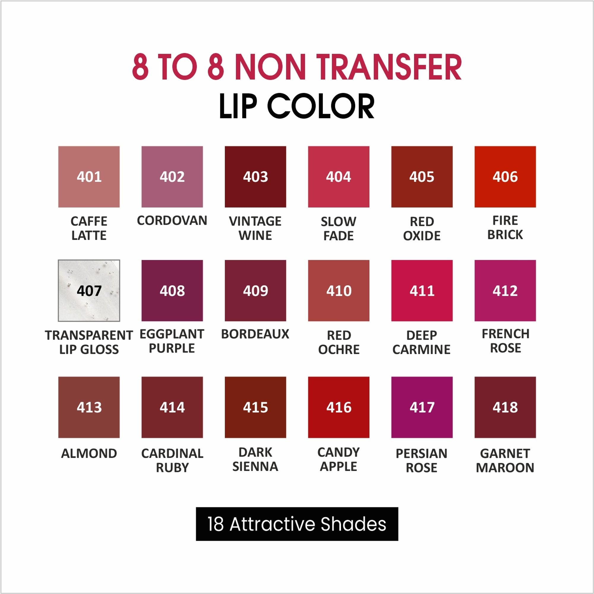 VERYMISS 8 To 8 Non Transfer Lip Color - 410 Red Ochre