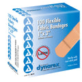 Dynarex Adhesive Flexible Fabric Sterile Bandages 1 X 3 Inches 100 Ea