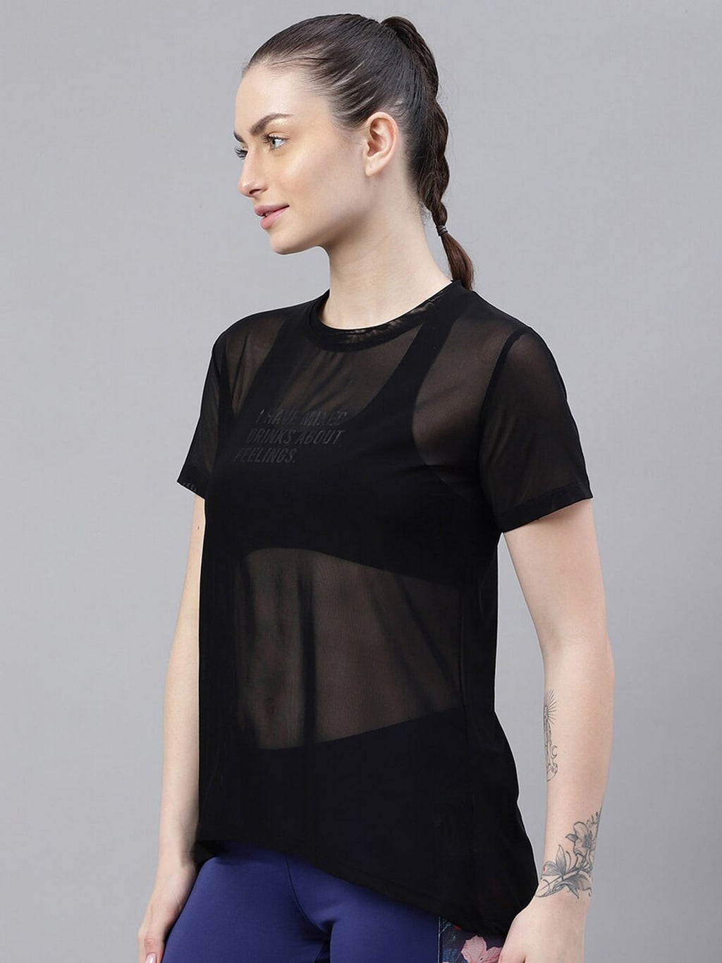 MKH Typography Printed Dri-FIT Relaxed Fit Gym T-shirt