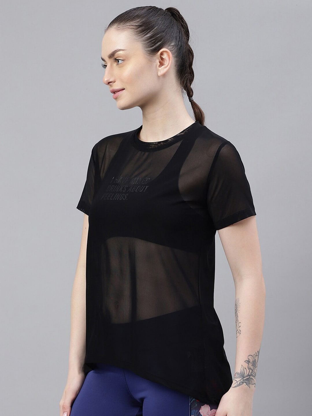 MKH Typography Printed Dri-FIT Relaxed Fit Gym T-shirt
