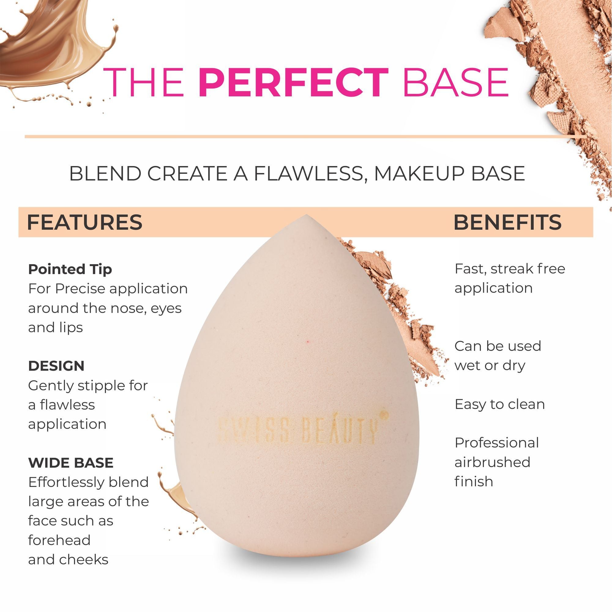Swiss Beauty Makeup Buddy Beauty Blender - Skin