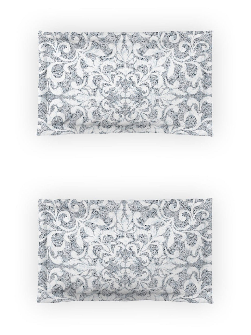 DDecor Blue & White Ethnic Motifs Cotton 140 TC King Bedsheet With 2 Pillow Covers