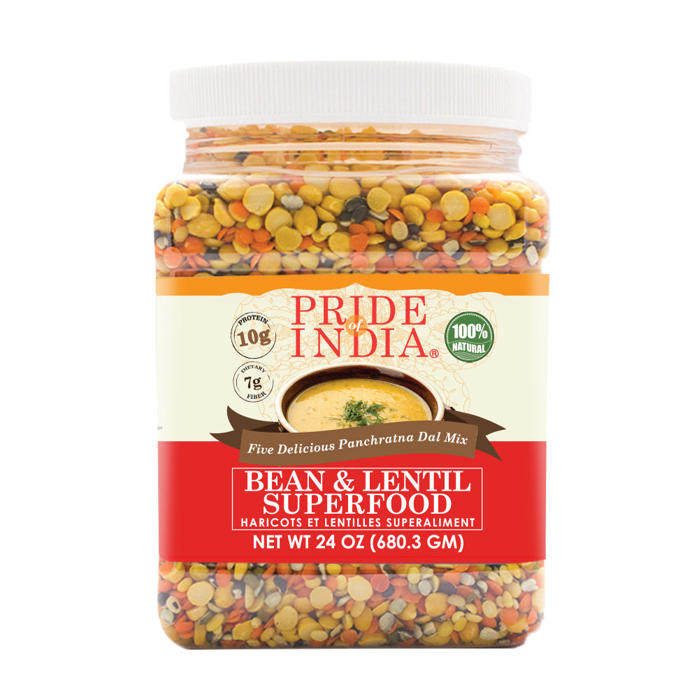 Indian Bean & Lentil Superfood - Five Delicious Panchratna Dal Mixed Jar