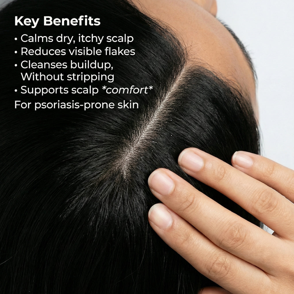 VedicDerm Plasma Bamboo Charcoal Shampoo for Psoriasis & Sensitive Scalp