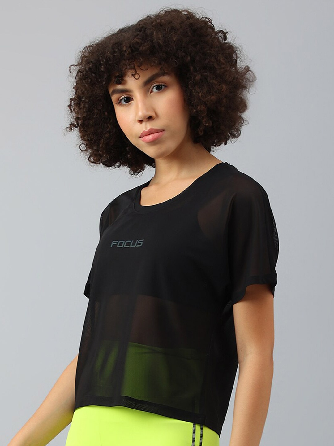 MKH Women Typography Extended Sleeves Dri-FIT Sports T-shirt