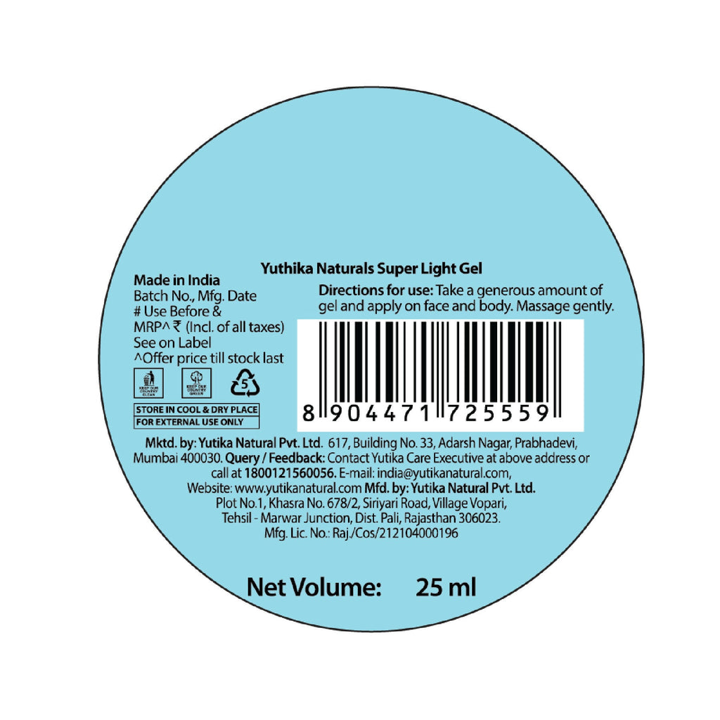 Yuthika Super Light Gel Face Moisturizer With Hyaluronic Acid