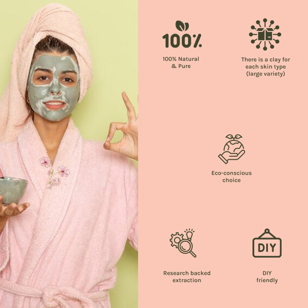 Tattvalogy Kaolin Clay - Fights Acne & Blackheads, Reduces Oily Skin for Clear, Balanced Complexion