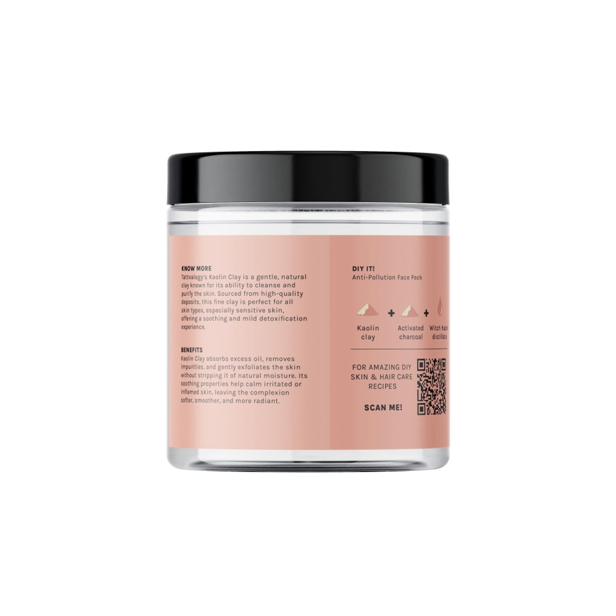 Tattvalogy Kaolin Clay - Fights Acne & Blackheads, Reduces Oily Skin for Clear, Balanced Complexion
