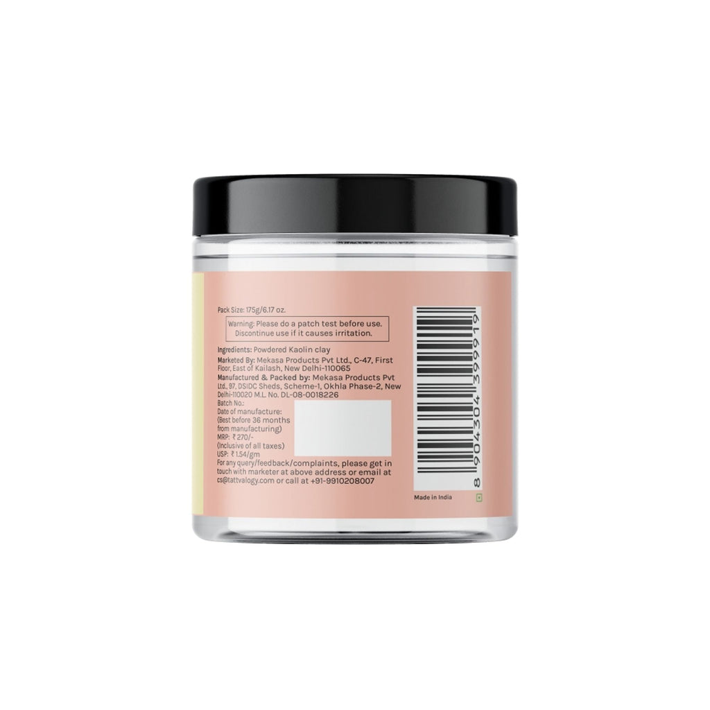 Tattvalogy Kaolin Clay - Fights Acne & Blackheads, Reduces Oily Skin for Clear, Balanced Complexion