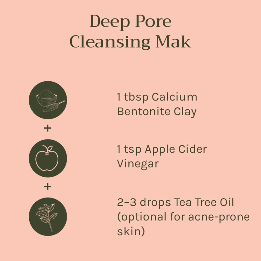 Tattvalogy Indian Bentonite Clay Powder - Detox Mask for Oily Skin, Acne and Deep Pore Cleansing