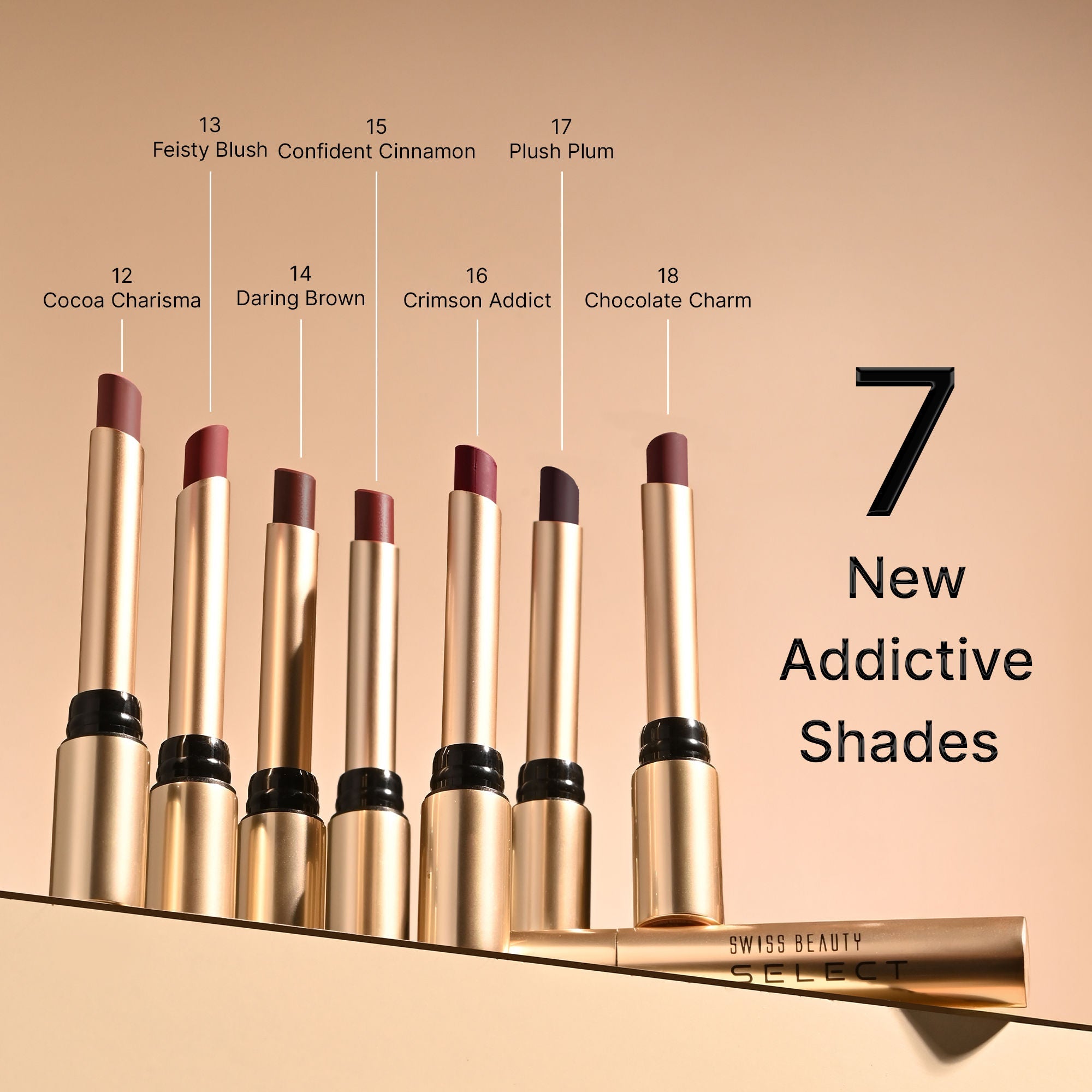 Swiss Beauty Select High On Shine Lipstick - 8 Scarlet Red