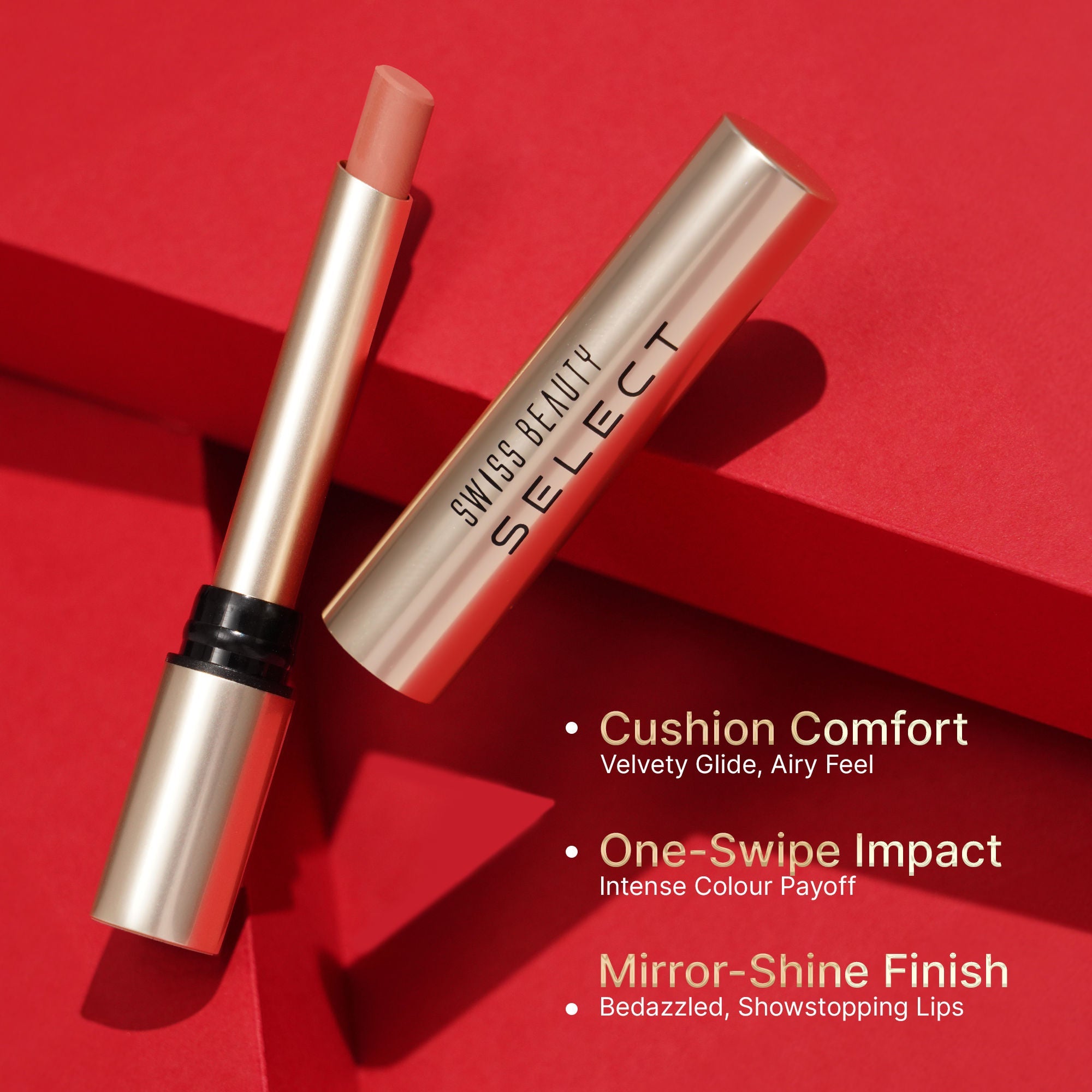 Swiss Beauty Select High On Shine Lipstick - 11 Powerful Pink
