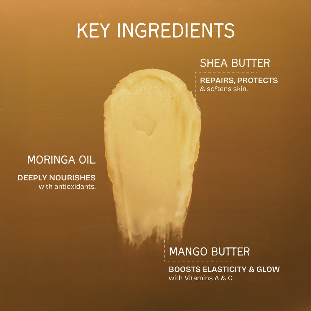 The Bare Bar Sandalwood Body Butter - Nourishing Woody Butter With Shea, Mango, Vit E