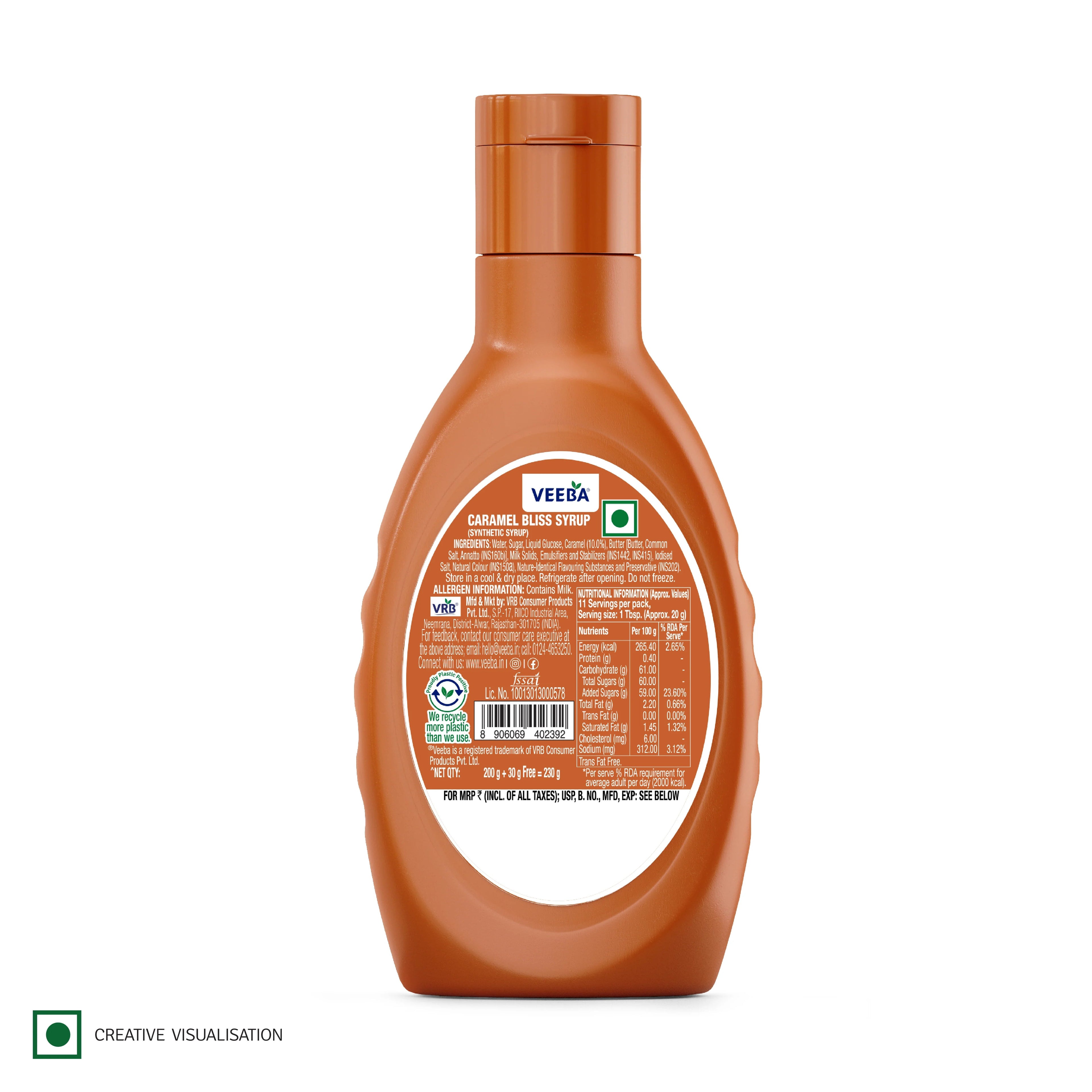 Veeba Caramel Bliss Syrup