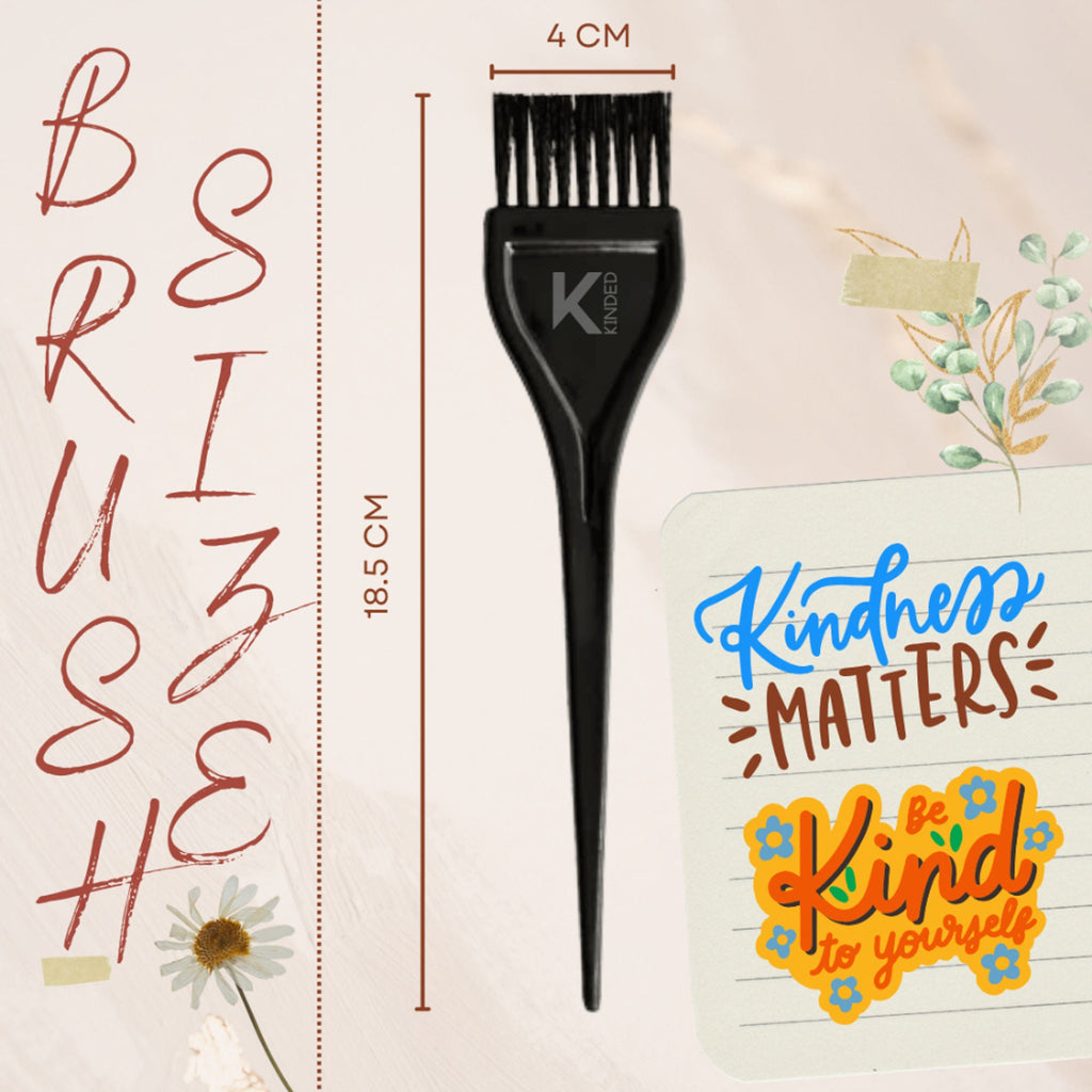 KINDED Multipurpose Black & Blue Hair Color and Mehndi Brush Set of 2