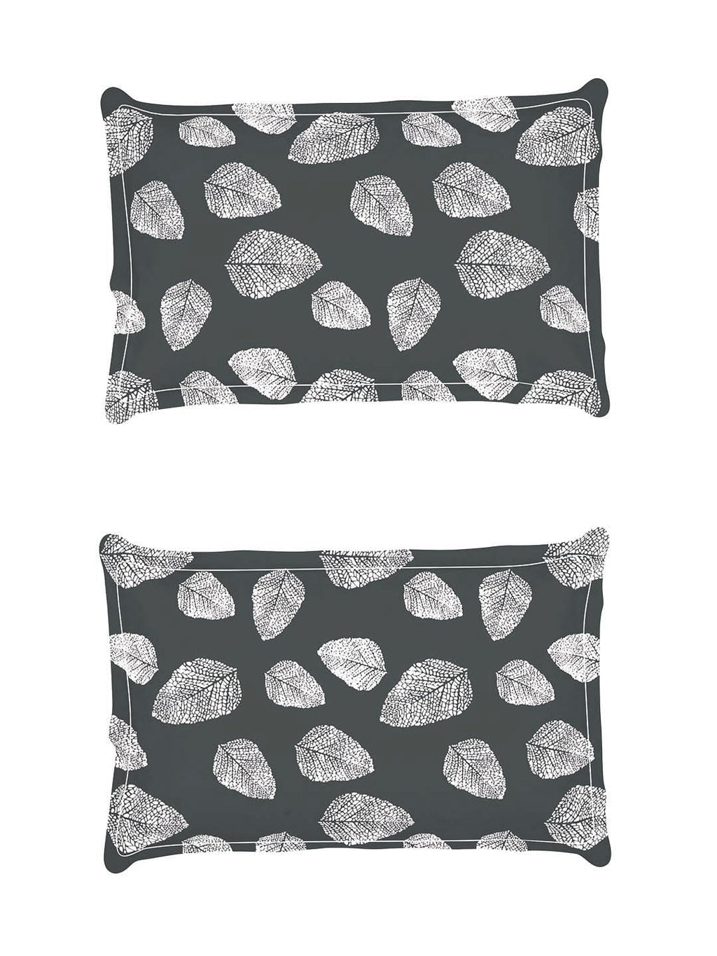 Story@home Arena Grey & White Floral Printed 180 TC Bedsheet & Pillow Covers