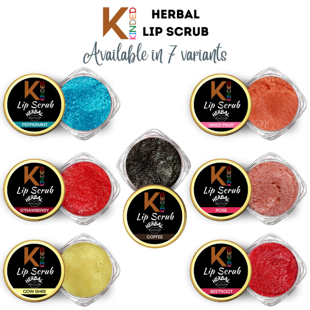 KINDED Lip Sugar Scrub Herbal Exfoliator - Beetroot