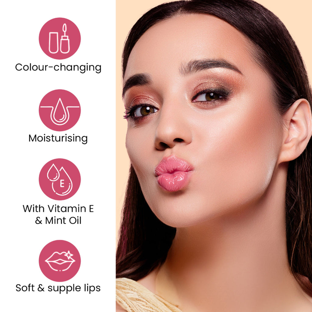 Swiss Beauty Moist Heist Lip Oil Colour-Changing With Vitamin E & Mint Oil - 2 Cucumber Trap