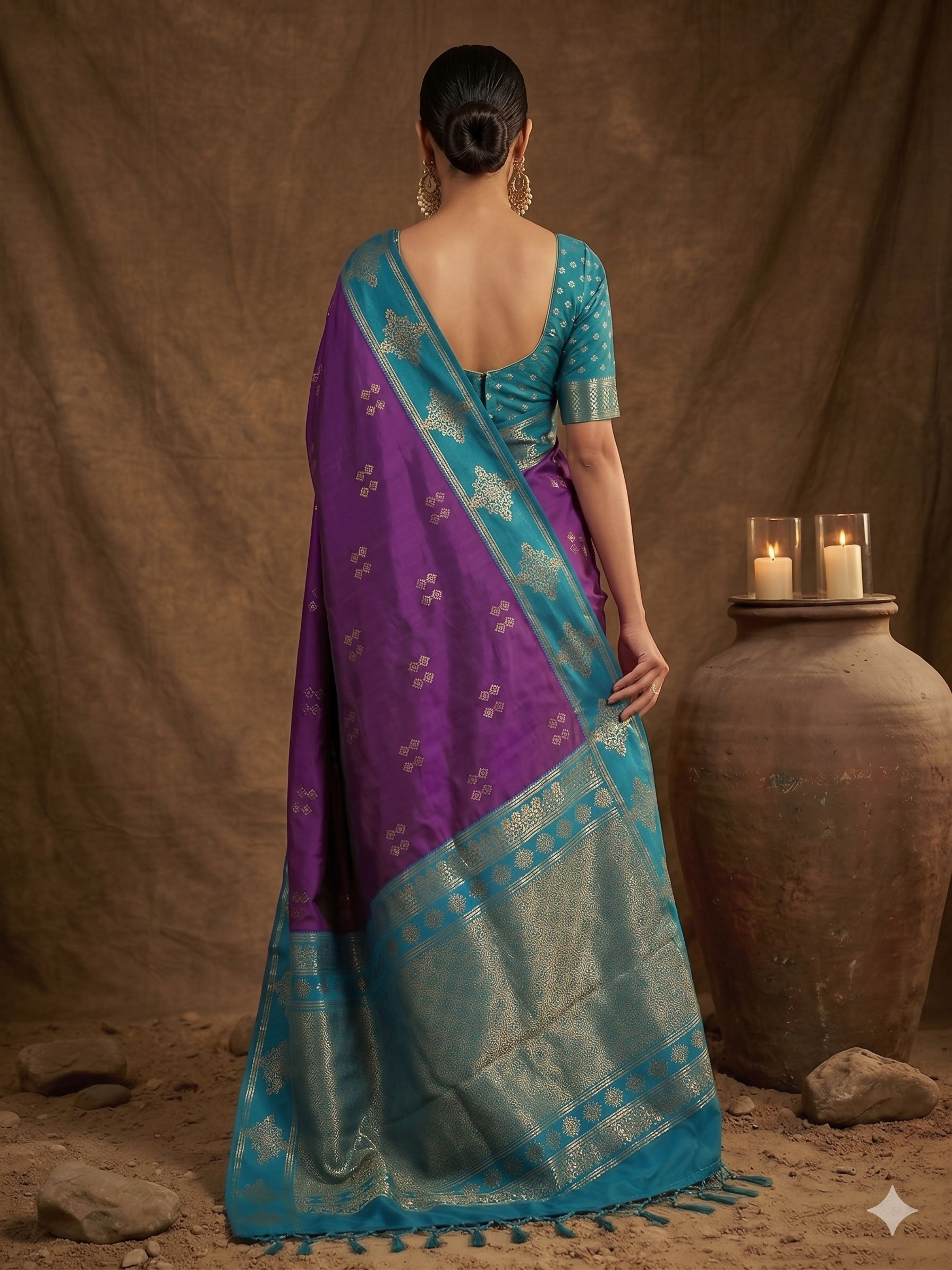 Shree Shyam Fashion Violet Soft Silk Saree