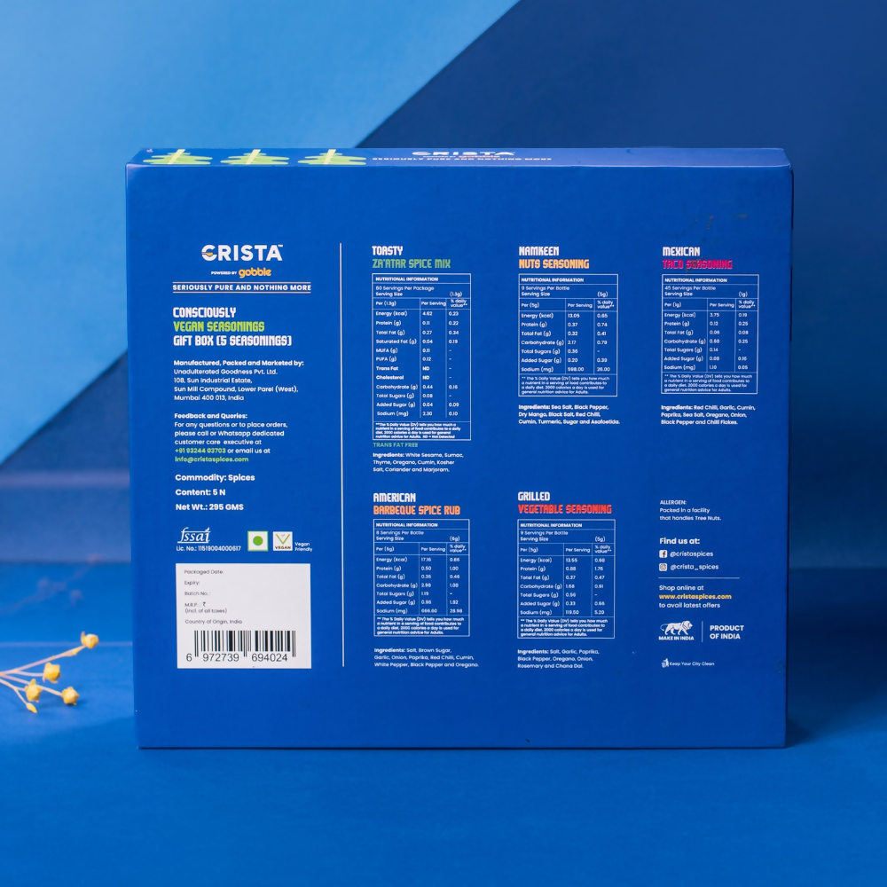 Crista Spices Consciously Vegan Seasonings