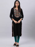 Souchii Women Ethnic Motifs Yoke Design Mirror Work Beautiful Kurta
