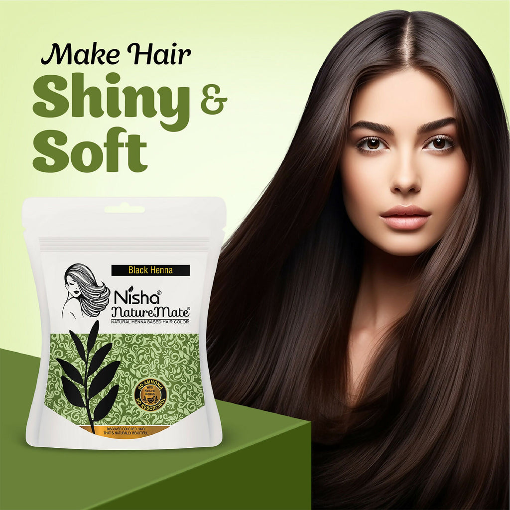 Nisha Hair Colour for Women-Original Black|100% Pure Henna-Based Powder