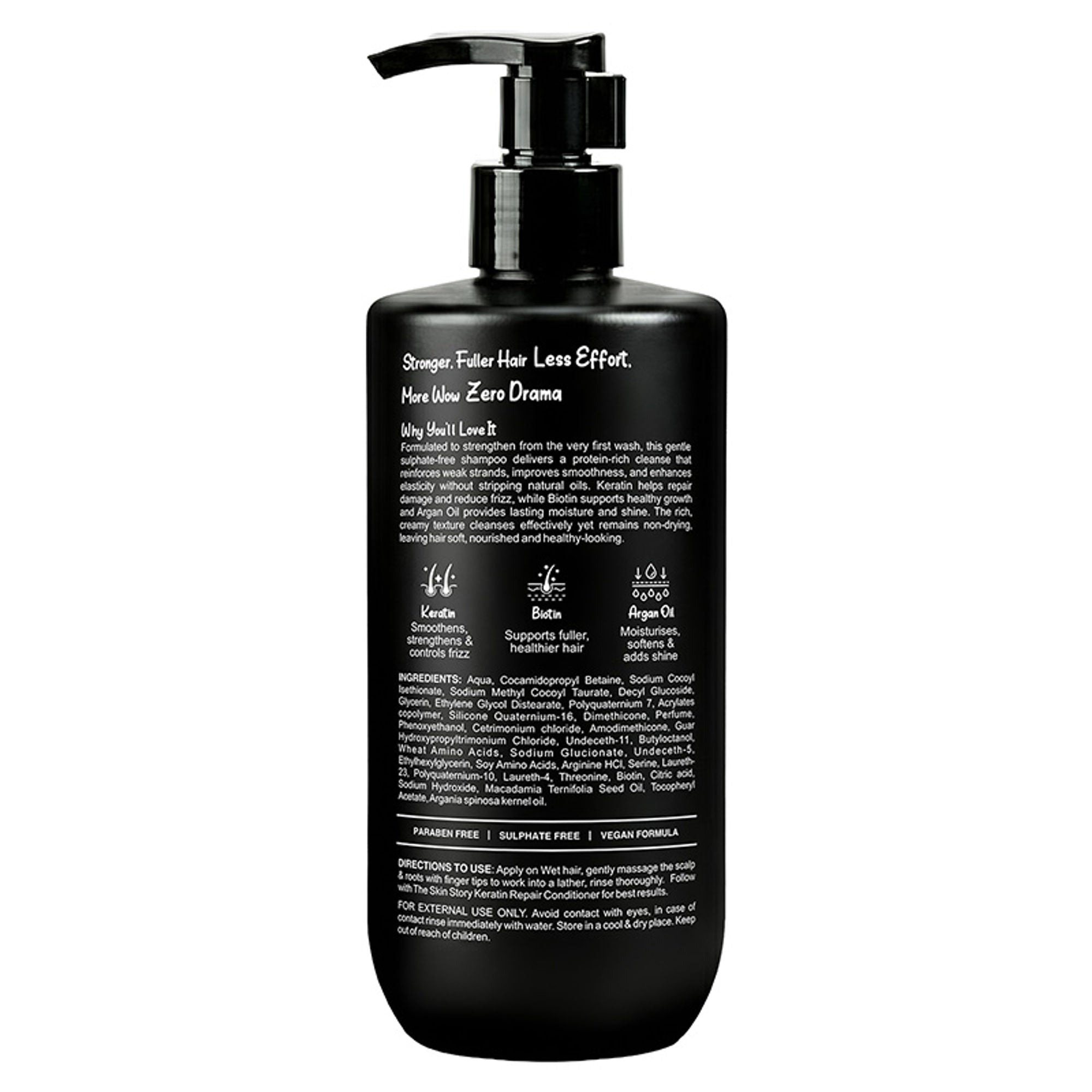 The Skin Story Sulphate Free Keratin Smooth Shampoo For Dry Damaged Hair
