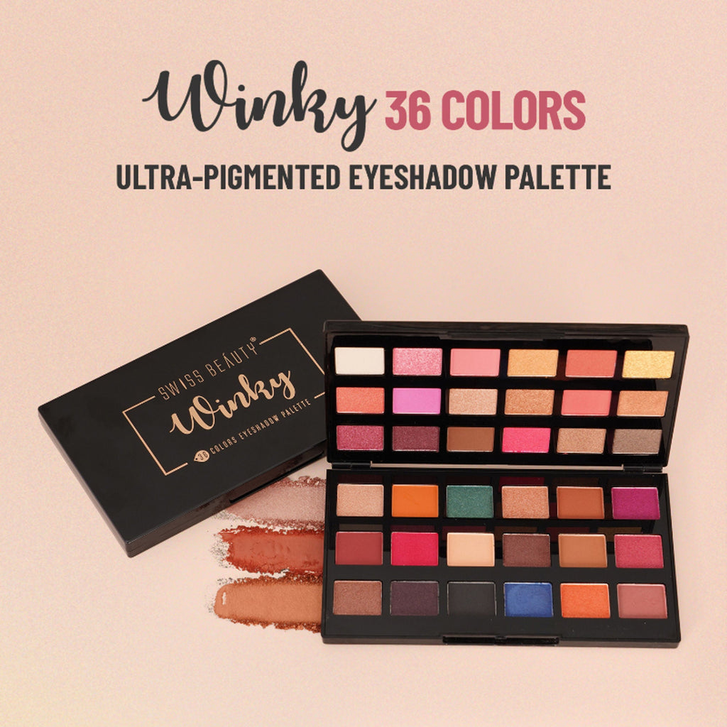 Swiss Beauty Winky 36 Colors Eyeshadow Palette - 1