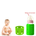 Safe-O-Kid Silicone Baby Feeding Bottle Cover Cum Sleeve for Insulated Protection 60mL- Green