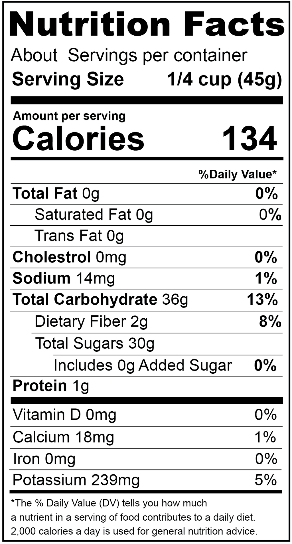 Fruit Medley, Natural
