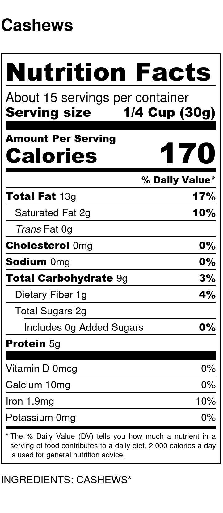 Cashews, Whole