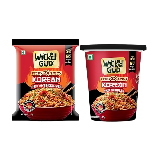 WickedGud Fiery 2X Spicy Korean Noodles Combo