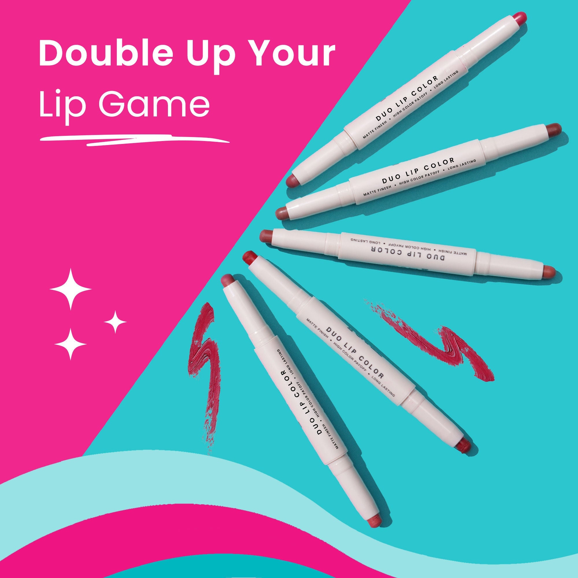 Swiss Beauty CRAZE Duo 2 In 1 Satin Matte Finish Lipstick Non-Transfer Lip Colour - 05 Peach Me Pink