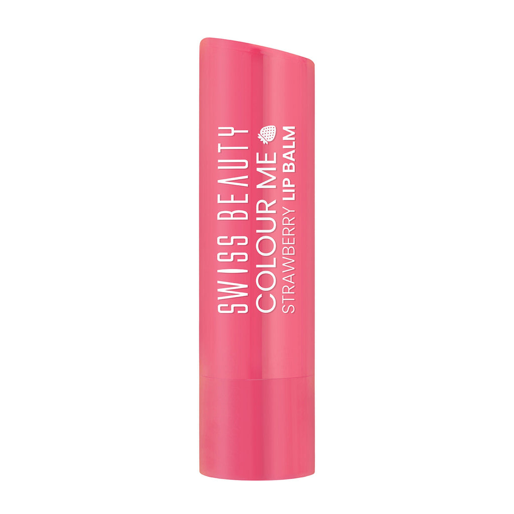 Swiss Beauty Colour Me Tinted Lip Balm For Dry With SPF 15 , Shea Butter and Vitamin E - Strawberry Slush