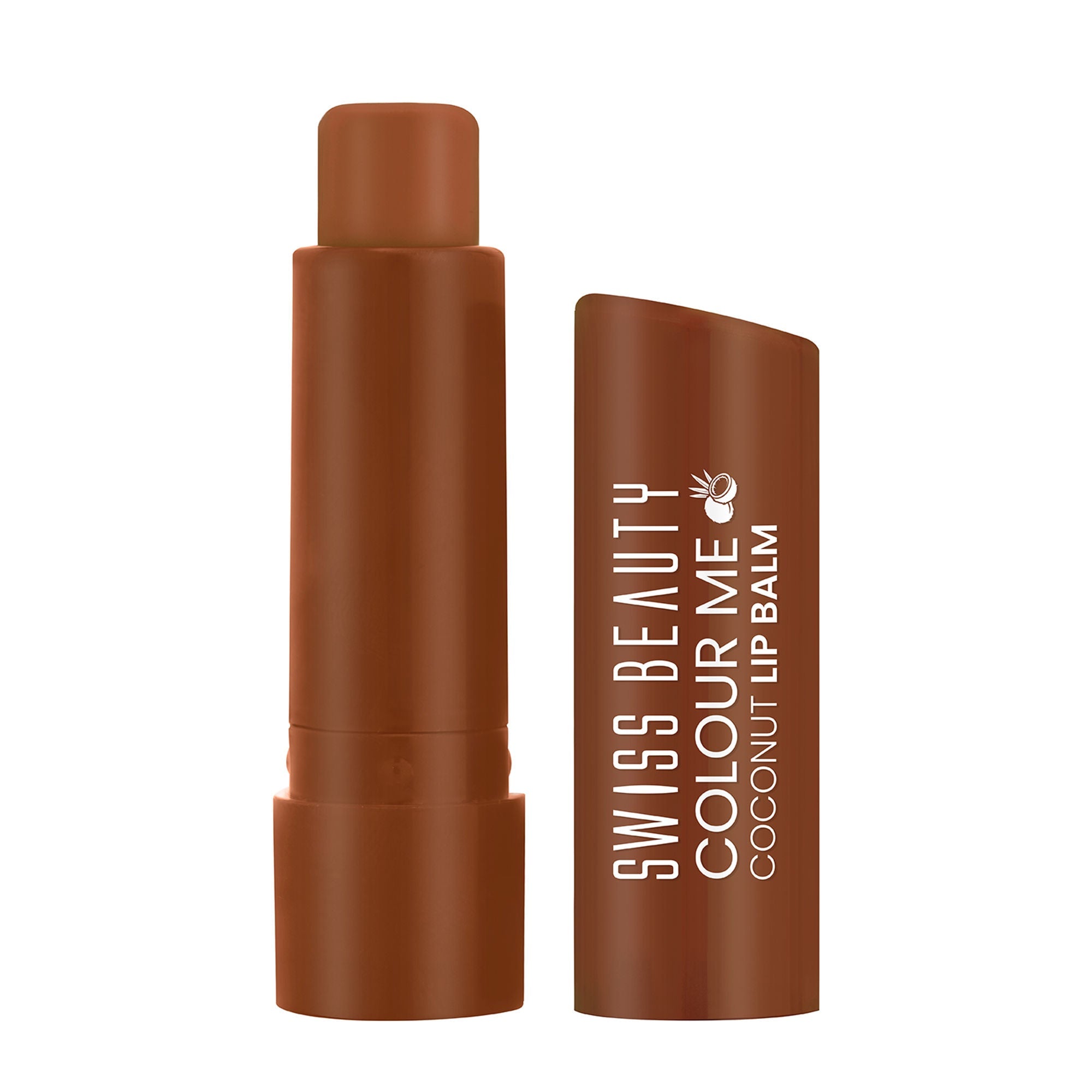 Swiss Beauty Colour Me Tinted Lip Balm For Dry With SPF 15 , Shea Butter and Vitamin E - Coconut Blast