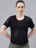 MKH Dri-FIT Typography Printed Drop Shoulder Sleeves T-Shirt