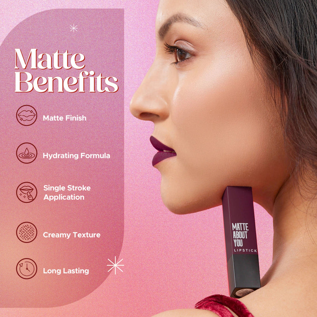 Hilary Rhoda Matte About You Lipstick - Burgundy Magic 10