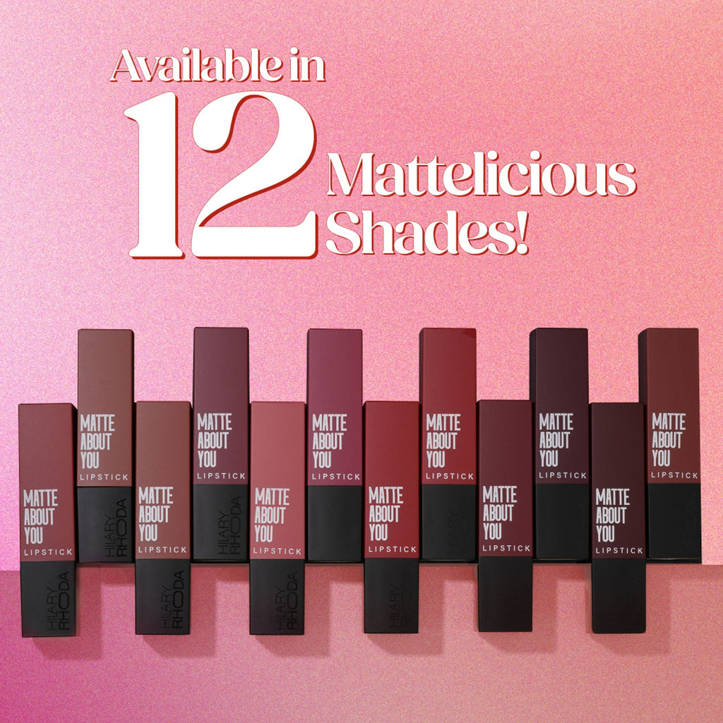 Hilary Rhoda Matte About You Lipstick - Burgundy Magic 10
