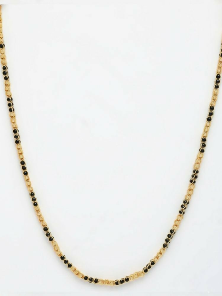NVR Women Gold Plated Artificial Beads Chain