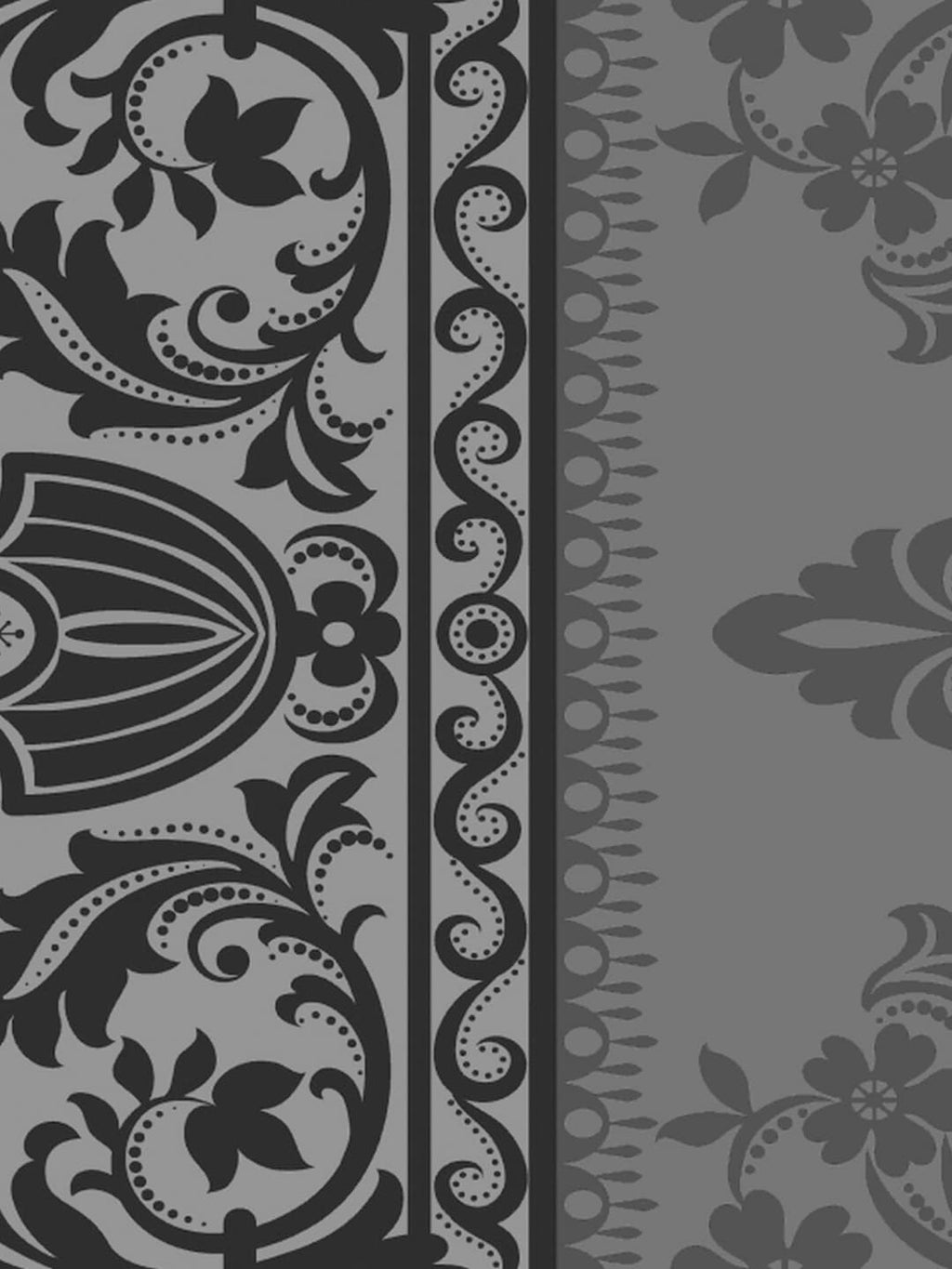 Dreamscape Grey & White Ethnic Motifs 144 TC Queen Bedsheet with 2 Pillow Covers