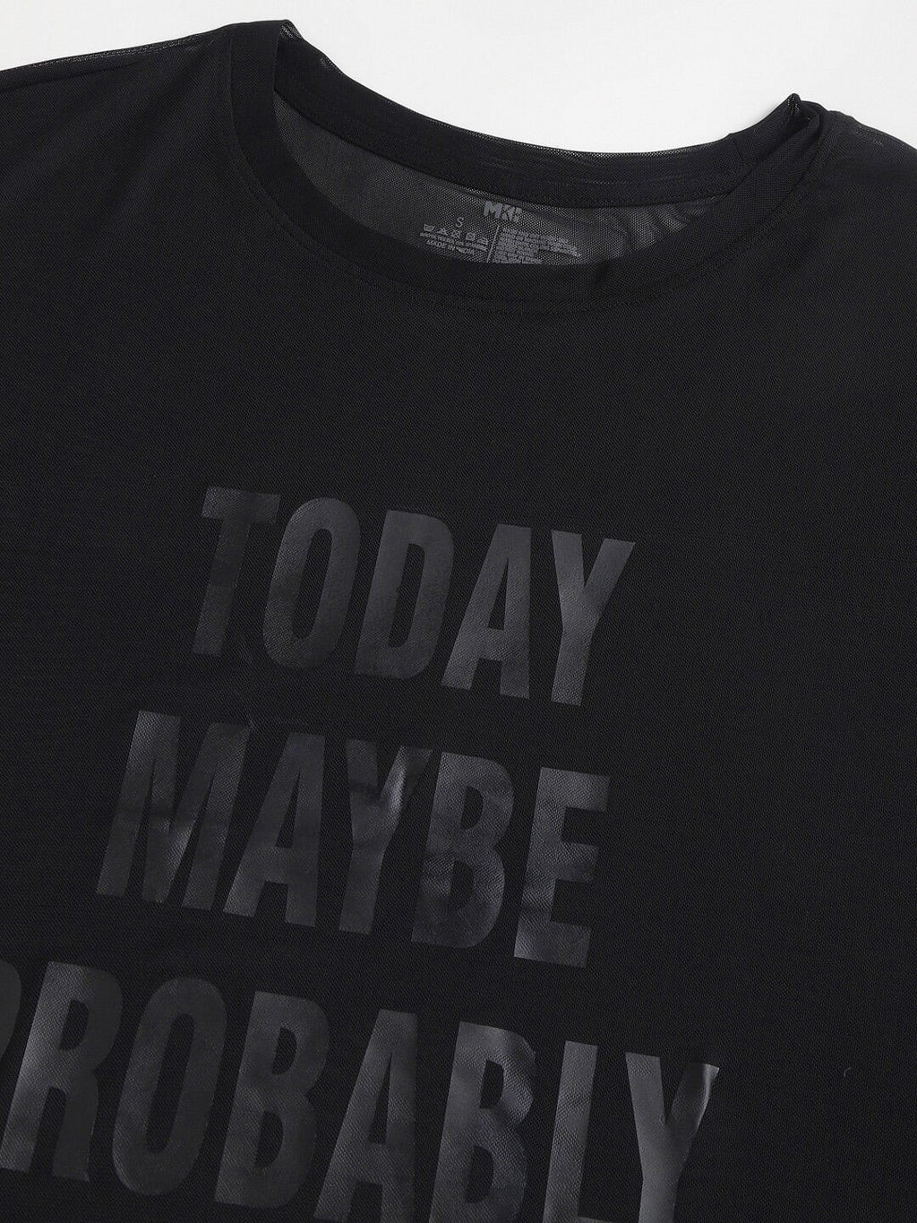 MKH Typography Printed Relaxed Fit Sheer Dri-FIT T-shirt