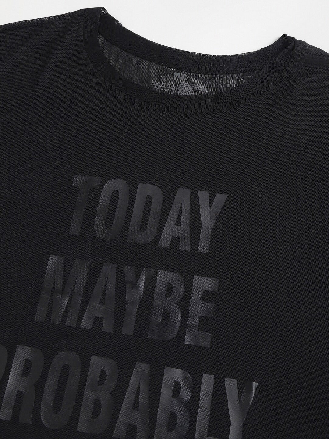 MKH Typography Printed Relaxed Fit Sheer Dri-FIT T-shirt