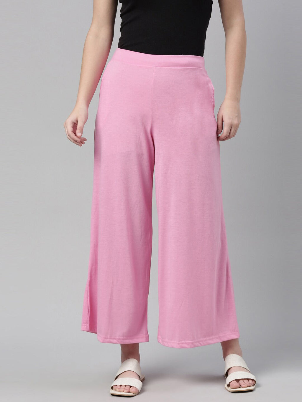 Souchii Pink Knitted Palazzos