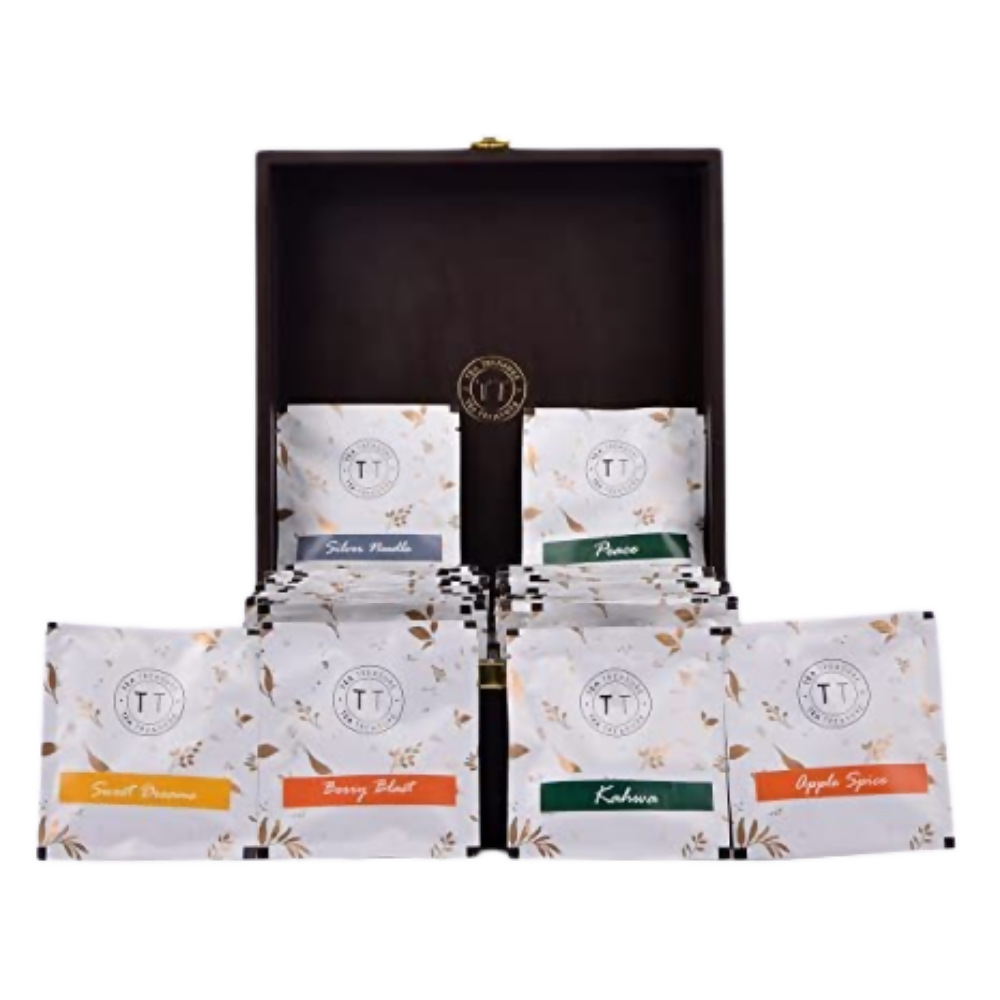 Tea Treasure Wooden Tea Chest - Gift Box