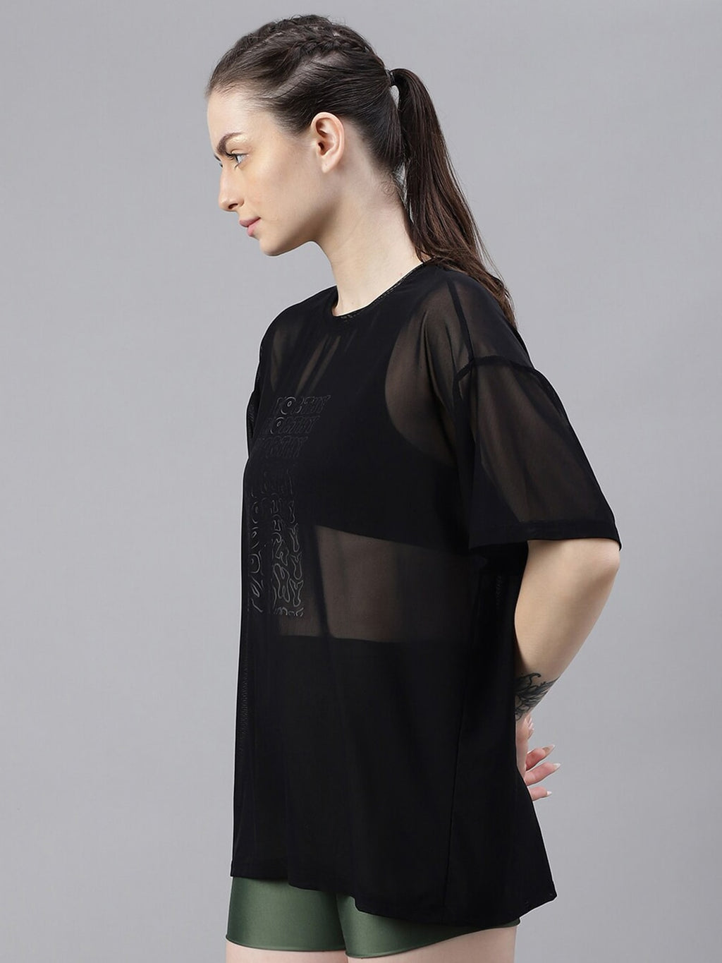 MKH Typography Printed Dri FIT Relaxed Fit Sports T-shirt