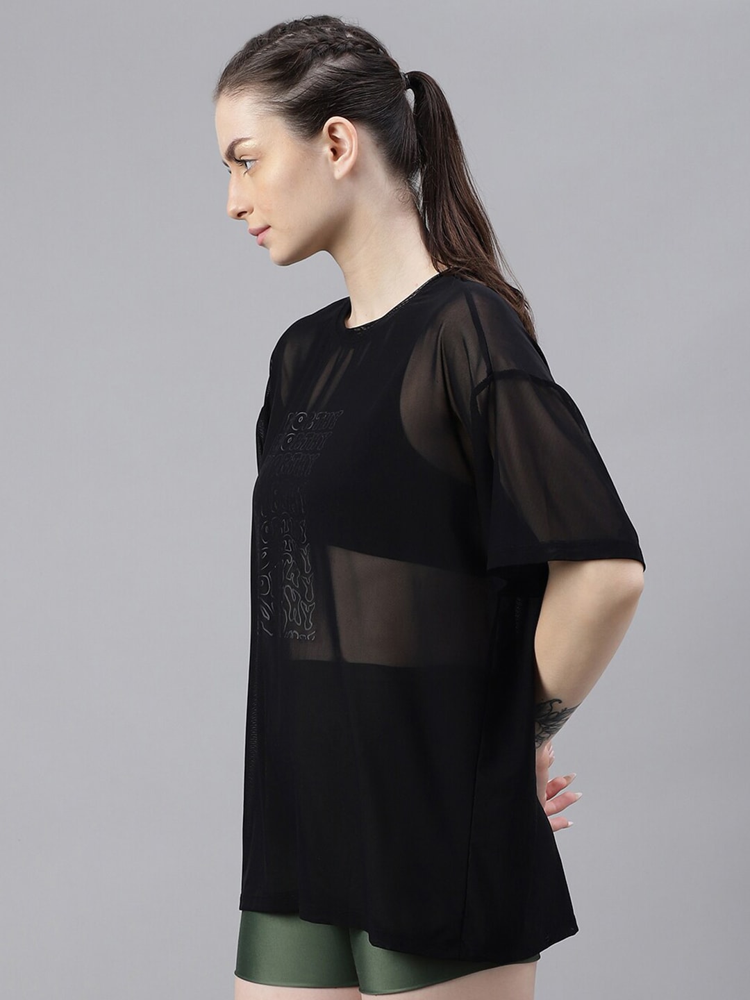 MKH Typography Printed Dri FIT Relaxed Fit Sports T-shirt