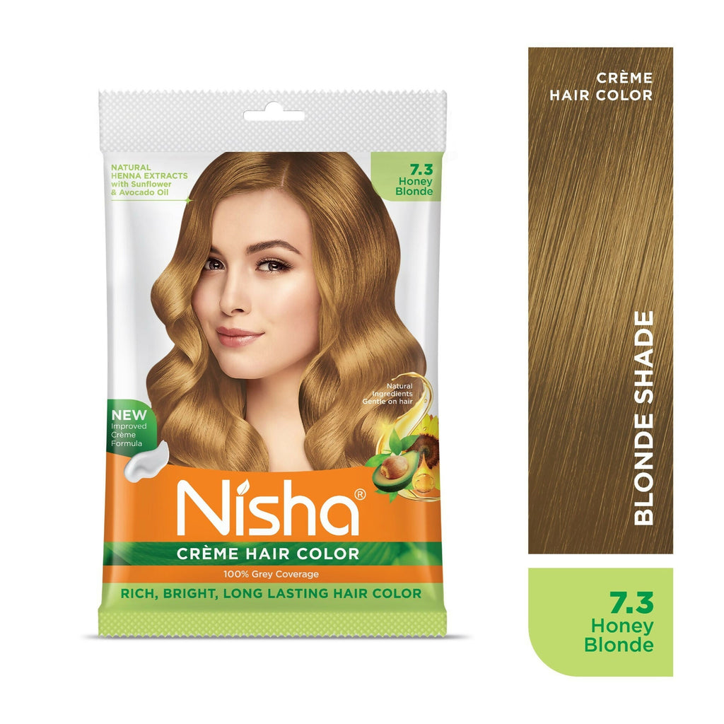 Nisha Creme Hair Color for Women - Honey Blonde