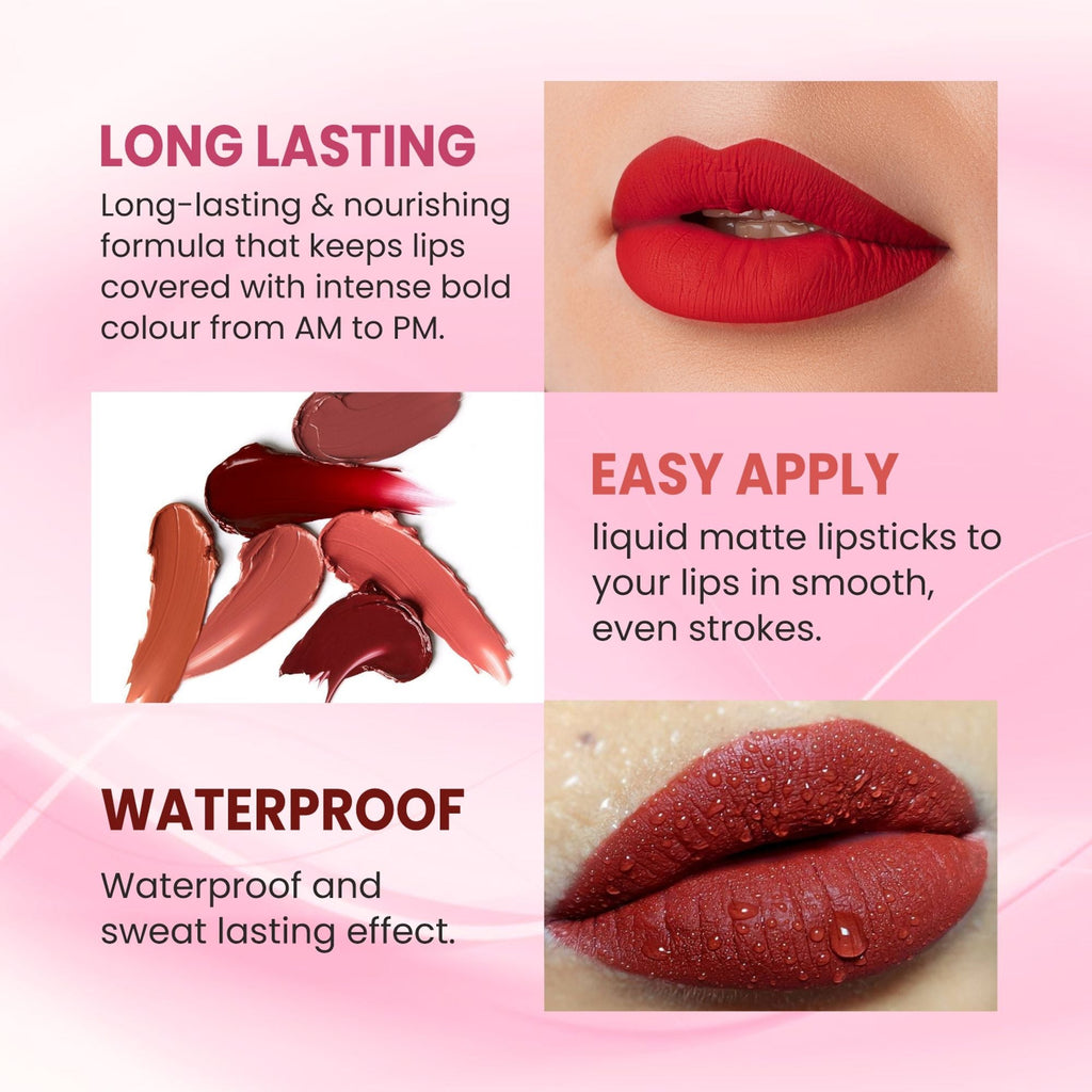 VERYMISS Ultra Velvet Matte Liquid Lipstick - 206 Berry Red